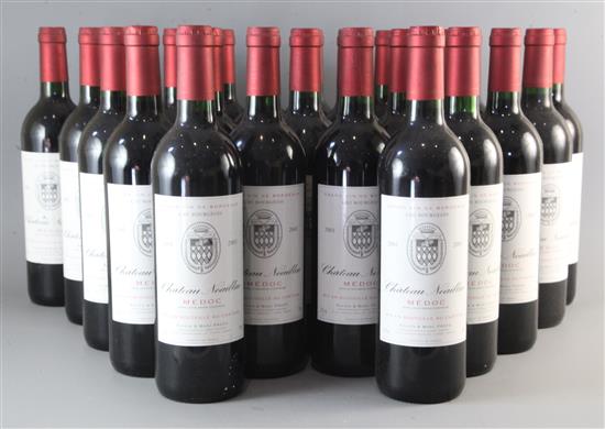 Twenty four bottles of Chateau Noaillac, Medoc, 2001.